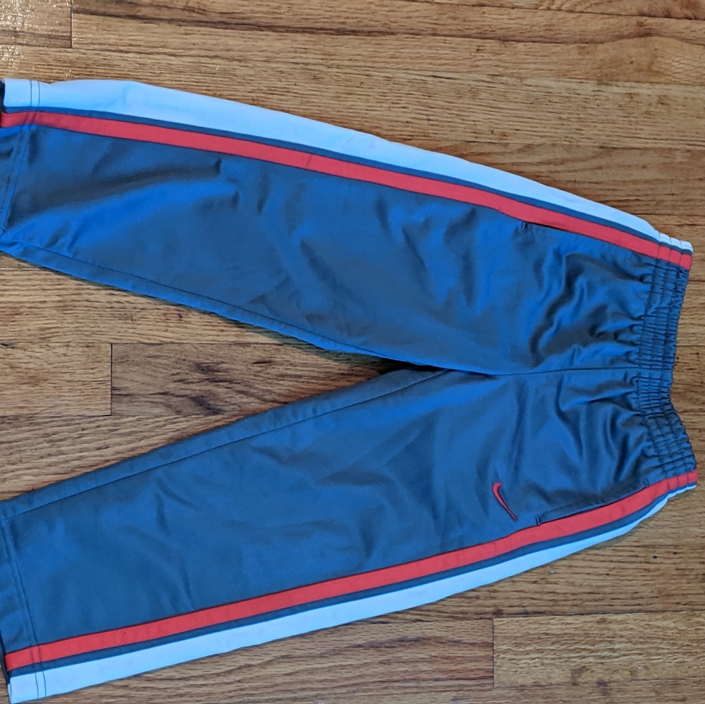 Nike gray with red and white striped sweatpants